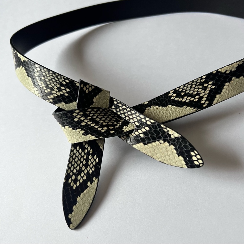 Isabel Marant Lecce Python Print Leather Belt Siz… - image 1